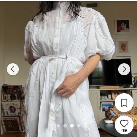 Frame Denim White Long Sleeve Dress - Picture 1 of 3